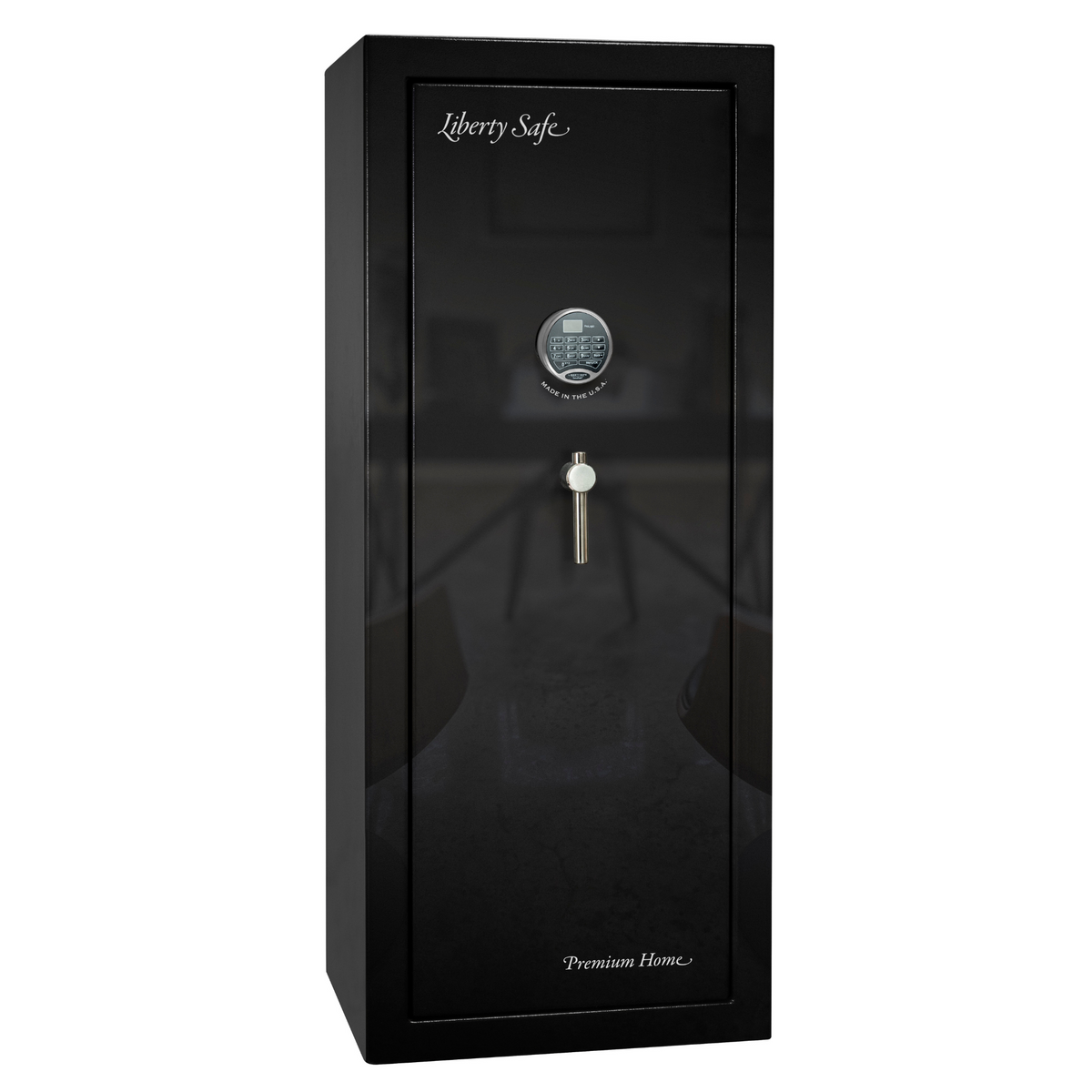 Premium Home Series | Level 7 Security | 2 Hour Fire Protection | 17 | Dimensions: 60.25&quot;(H) x 24.5&quot;(W) x 19&quot;(D) | Black Gloss Chrome - Closed Door